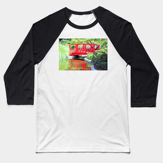 Red Bridge Baseball T-Shirt by Cynthia48